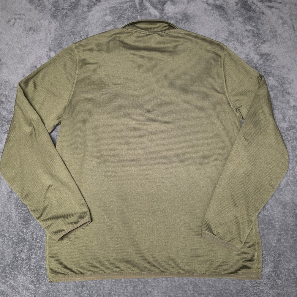 Merrell Mens Olive Green 1/4 Zip Grid Fleece Pullover hiking outdoor gorpcore - Picture 6 of 9
